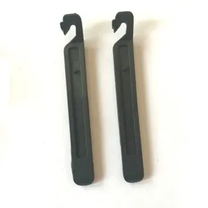 Zwarte plastic fietsbandenlichters, duurzame fietsreparatiegereedschappen, set van 2 stuks.
