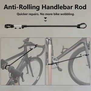 Einstellbare Lenkerstabilisierungsstange fuer sichere Fahrradreparatur und Wartung.