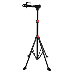 Supporto di riparazione bici portatile per mountain bike e strada con altezza e morsetto regolabile.