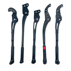 Adjustable black bicycle kickstand side mount mountain bike parking support stand durable