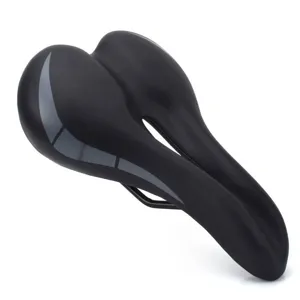 Ergonomisch fietszadel brede dikke comfortabele holle fietszadel zwart voor mountainbikes ideaal.