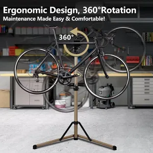 Professioneller Fahrradreparaturständer mit 360-Grad-Drehung für einfache Fahrradwartung.