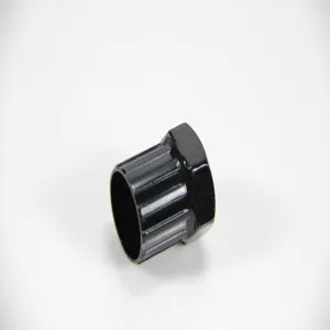 Black metal bicycle freewheel removal tool socket detail showing internal spline design.