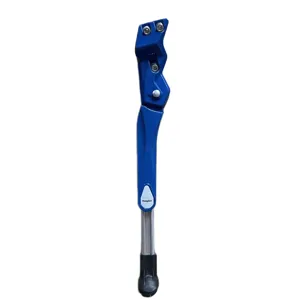Verstellbarer Aluminium Fahrrad Seitenständer Mountainbike Parkständer Ständer blau