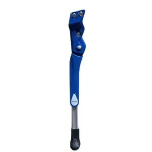 Verstellbarer blauer Fahrradständer aus Aluminium, stabiler Seitenständer für Mountainbikes.