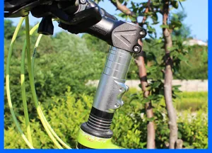 Prolunga tubo cannotto forcella bici mountain bike manubrio rialzo argento lega di alluminio.