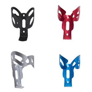 Aluminium alloy bicycle water bottle cage, lightweight mountain bike cup holder, 4 colors.
