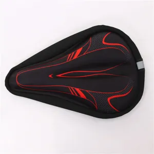 Housse de coussin de siège de vélo en silicone épaissie, accessoire de selle VTT confortable.