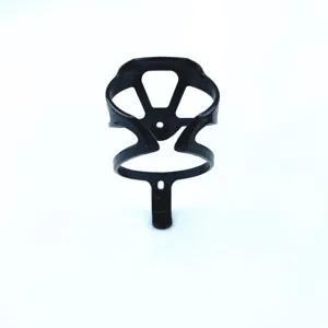 Lightweight plastic bicycle water bottle cage detail view, perfect for road and mountain bikes.