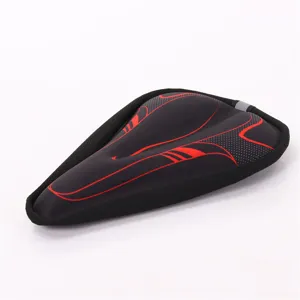 Housse de selle VTT en silicone epaisse vue de detail, accessoire coussin de siege de velo.