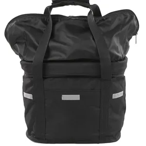 Bolso Cesta de Bicicleta Impermeable Lona Negra Bolsa de Almacenamiento E-Bike