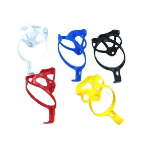 Lightweight plastic bicycle water bottle cage for road and mountain bike cycling gear.