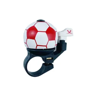 Cute soccer ball bicycle bell for kids mountain bike, loud clear sound safety warning ring.