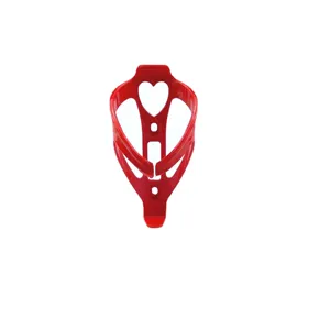 Portaborraccia per bici in plastica rossa, supporto leggero per bottiglia MTB ciclismo.