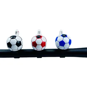 Colorful soccer bike bells set, bicycle handlebar bell for kids mountain bikes, safe cycling accessory.