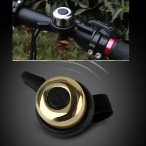Retro copper bicycle bell, loud sound mountain bike horn, durable cycling handlebar ring accessories.