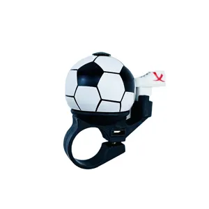 Cute football shaped bicycle bell for kids mountain bike, black and white soccer handlebar bell.