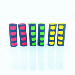 Mountain bike foam handlebar grips, soft colorful straight grips for bicycle cycling safety.
