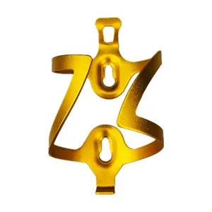 Lightweight aluminum alloy bicycle water bottle cage, universal for mountain and road bikes.