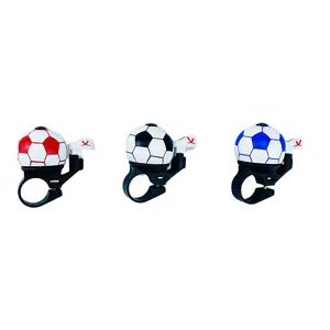 Colorful soccer bicycle bell set for kids and mountain bikes, clear sound outdoor cycling accessories.