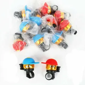 Cute bicycle bell with baseball cap design, loud crisp sound for kids and mountain bikes.