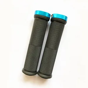 Manopole per manubrio bici con anelli di bloccaggio in gomma antiscivolo per mtb.