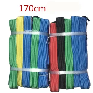 Sangles élastiques de 170 cm avec crochets, tendeurs colorés résistants pour vélos et motos.
