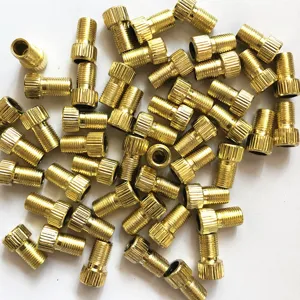 Brass bicycle tire valve adapter Presta to Schrader pump connector for mountain road bike
