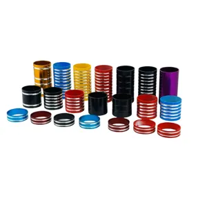 Distanziali serie sterzo per mountain bike in alluminio colorato, set rondelle forcella bici.