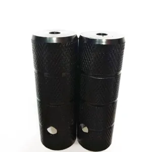 Durable black steel bicycle stunt pegs 38x110mm footrests pair for trick bikes