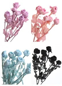 Preserved small rose bouquet for DIY floral arrangement, aromatherapy candles and epoxy crafts.