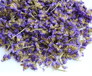 Detailed close-up of purple dried statice flower heads, perfect for DIY resin crafts and candles.