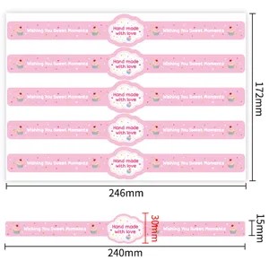 Bakken taille afdichting sticker lange afdichting sticker taart dessert doos decoratieve tape