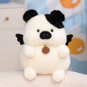Cute angel pig plush toy stuffed animal soft doll birthday gift for kids and girls