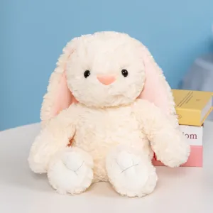 Cute fluffy plush rabbit doll soft stuffed bunny toy for kids sleeping pillow gift girl room decor