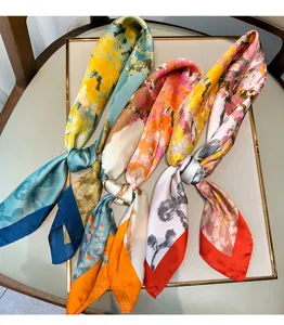 Foulard da donna moda imitazione stampa astratta sciarpa da collo primavera estate scialle