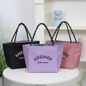 Large Capacity Canvas Tote Bag For Women Waterproof Shoulder Bag Casual Commuter Handbag Double Sided Tote
