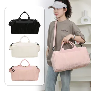 Large capacity PU travel duffel bag waterproof fitness bag for short trips outdoor use main image