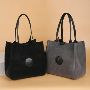 Women Fashion Oxford Cloth Bucket Bag Casual Daily Commuting Handbag Shoulder Messenger Bag