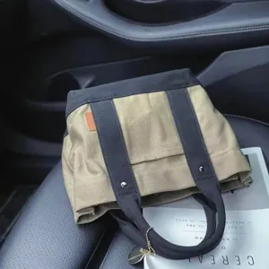 Canvas tote bag for women, Japanese style casual handbag with dual handles and spacious interior.