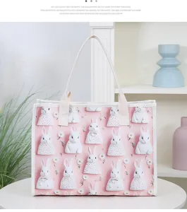 Lässige bedruckte Damen-Leinwand-Tragetasche, große Kapazität Schulterhandtasche Alltag.