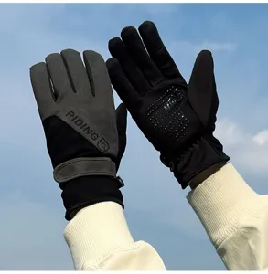 Gants de cyclisme d'hiver pour hommes et femmes, coupe-vent doublés thermiques tactiles.