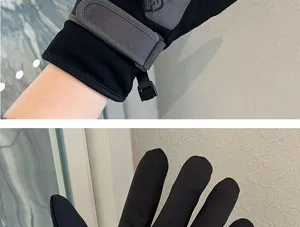 Gants de cyclisme d'hiver pour hommes et femmes, doublés polaire chauds tactiques extérieurs.
