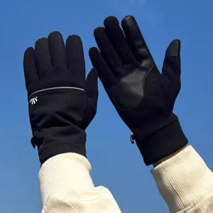 Gants thermiques polaires hiver homme cyclisme en plein air coupe-vent tactile chaud