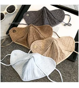 Winter Warm Knit Face Mask 3D Windproof Breathable Face Cover for Women Riding Wear