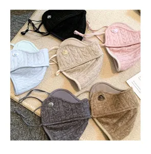 Winter warm 3D knitted face mask, stylish windproof breathable cycling face cover.