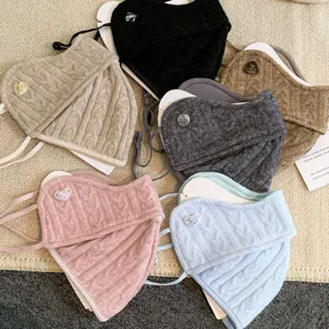 Women winter warm knitted 3d breathable face mask cute fashion windproof cycling mask