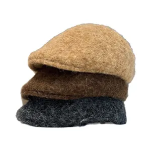 Damen Vintage Wollbarette Herbst Winter warme koreanische Malerhuete Schiebermuetzen 3er Set
