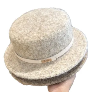 Damen Herbst Winter Wolle Filz Flach oben Fedora Hut elegante breite Krempe Jazz Hut