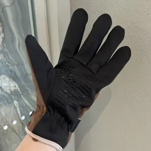 Gants de cyclisme thermiques d'hiver pour hommes et femmes coupe-vent extérieur sport antidérapant